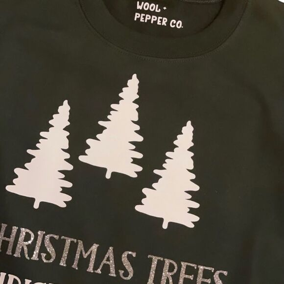 NWT Wool + Pepper Co. Christmas Trees Crewneck Sweatshirt - Picture 3 of 4
